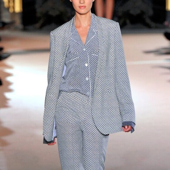 Stella McCartney SS/12 Runway Navy Patterned Blazer - Picture 1 of 12